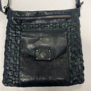 Ashwood Leather Navy Crossbody Bag
